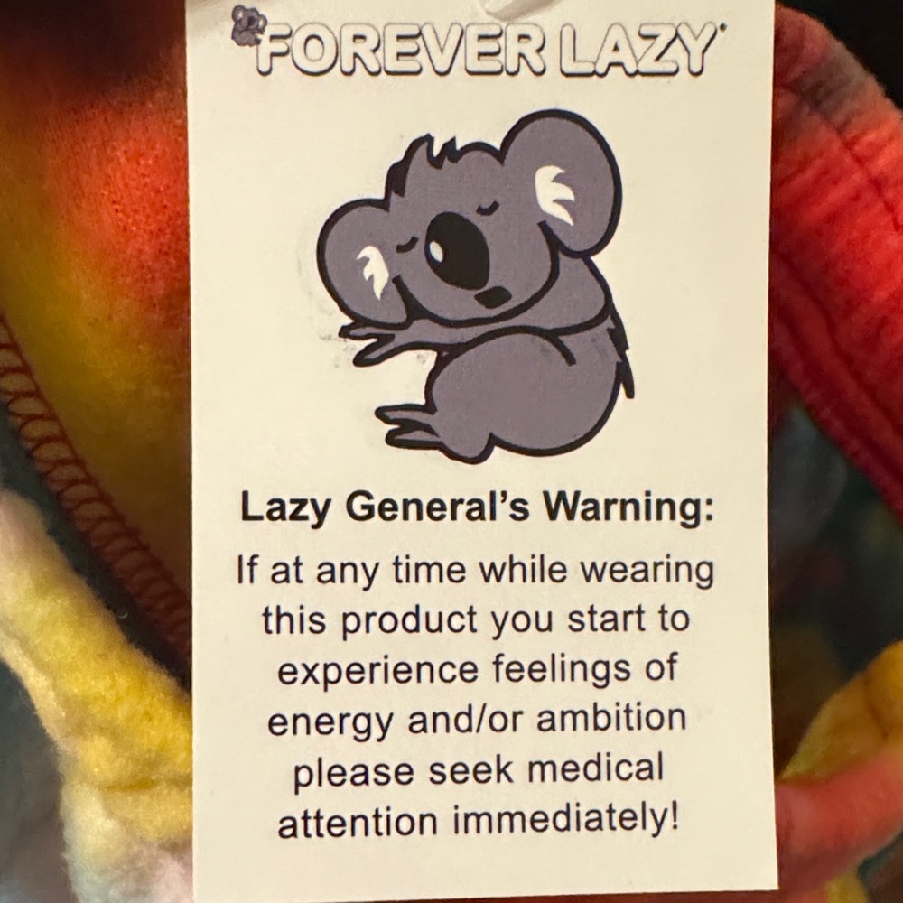Forever Lazy Rainbow Tie-Dye Fleece Pants -Size Small-NWT - Picture 9 of 10
